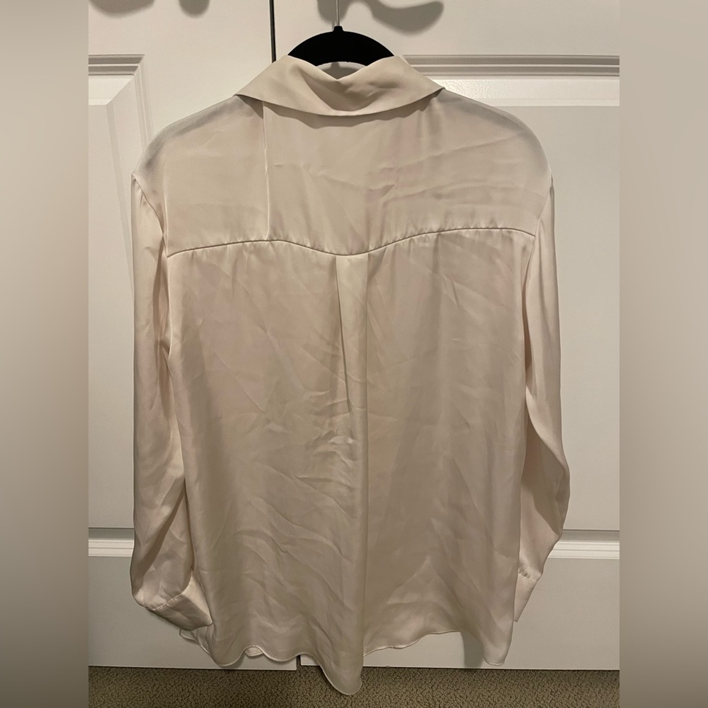 Satin button down